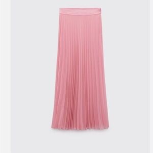 Elegant Pink Pleated Skirt